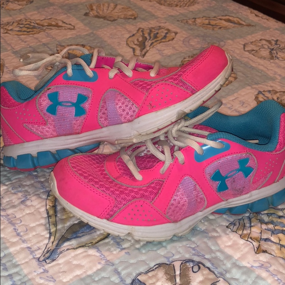 Pink and blue Under Armor Women’s sneakers